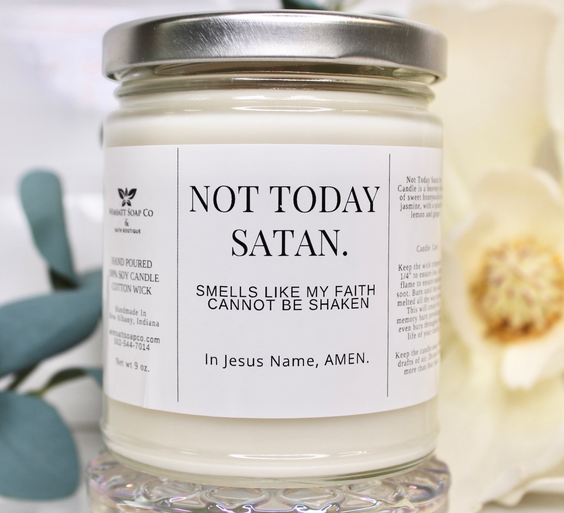 Not Today Satan Soy Candle